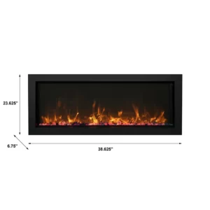 Amantii Panorama Series In Slim Built-In Electric Fireplace