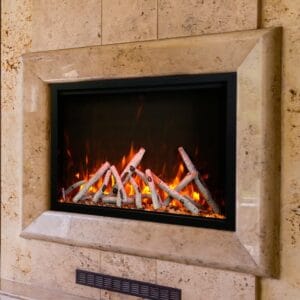 Amantii 44-in Traditional Smart Fire & Ice Electric Insert