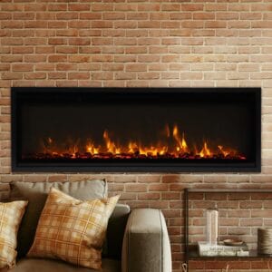 Amantii 60-in Symmetry XtraSlim Smart WiFi Linear Electric Fireplace