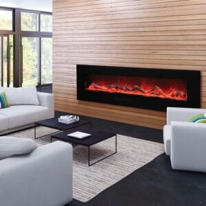 Amantii WM-FM Series 72-In Built-In or Wall Mount Electric Fireplace