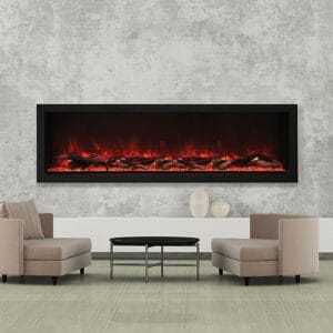 Amantii Panorama Series Indoor/Outdoor 72-In Deep XT Built-In Electric Fireplace